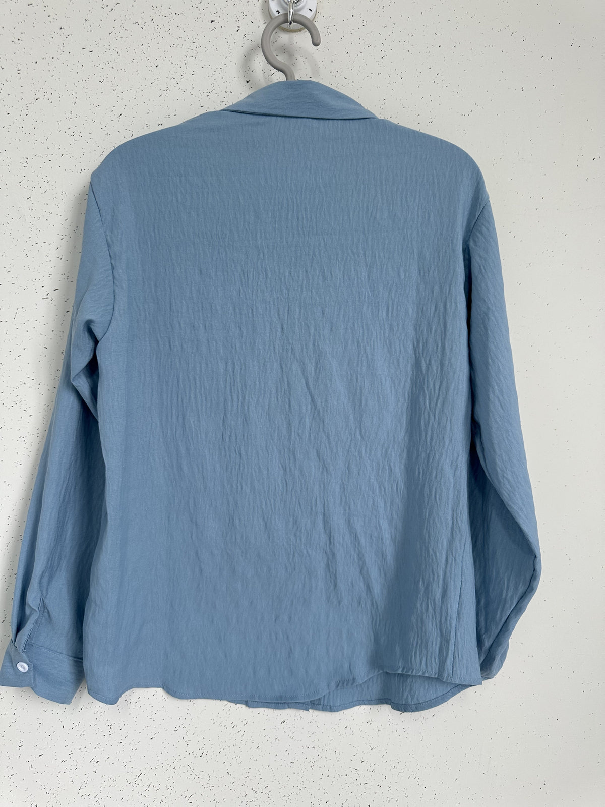 Elegant Special Edition Women'S Shirt - Long Sleeve Button-Up Solid Color Blouse, Breathable, Comfortable, Soft, Classic Collar, Medium Stretch, Machine Washable, Suitable for Office, Commute, Or Formal Events, Exquisite Casual - Deep Sky Blue