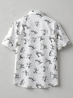 Men's Summer Short-Sleeve Shirt, Hawaiian Style, Unisex All-Over Digital Print Design, Youthful Beach Casual Style, Men's Top - Mixed colors