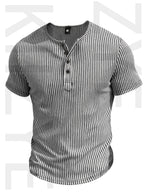Pearson OBM Men's High-Quality Clothing - Men's Heavy-Duty Henley Shirt - Single-Button Collar & Chest Placket, Casual Button-Front Blouse, Thick, Soft, and Comfortable Fabric, Machine Washable Solid Color Sweater - Versatile for Smart-Casual - White