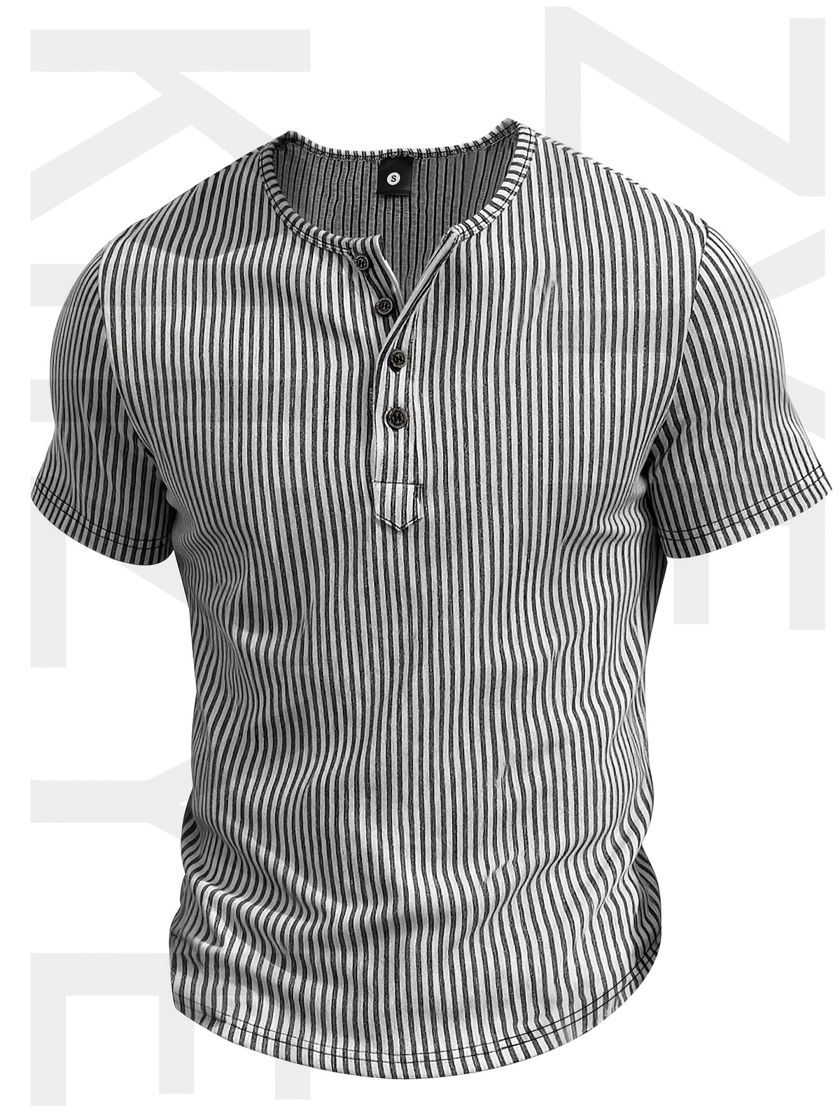Pearson OBM Men's High-Quality Clothing - Men's Heavy-Duty Henley Shirt - Single-Button Collar & Chest Placket, Casual Button-Front Blouse, Thick, Soft, and Comfortable Fabric, Machine Washable Solid Color Sweater - Versatile for Smart-Casual - White