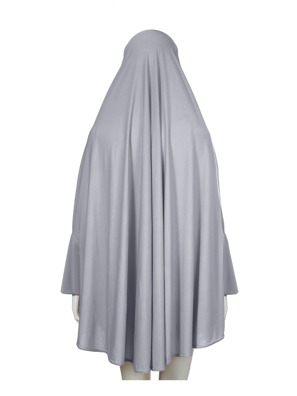2pcs Women'S Solid Color Robe And Skirt Set, a Conservative And Elegant Outfit for Everyday Wear, Featuring Sleeves Inspired by Middle Eastern Traditional Culture, Abayas - Light Grey
