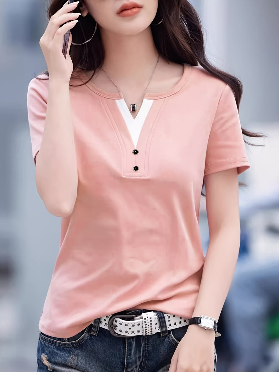 Ladies Casual Fashion Two-Piece Top - Pink