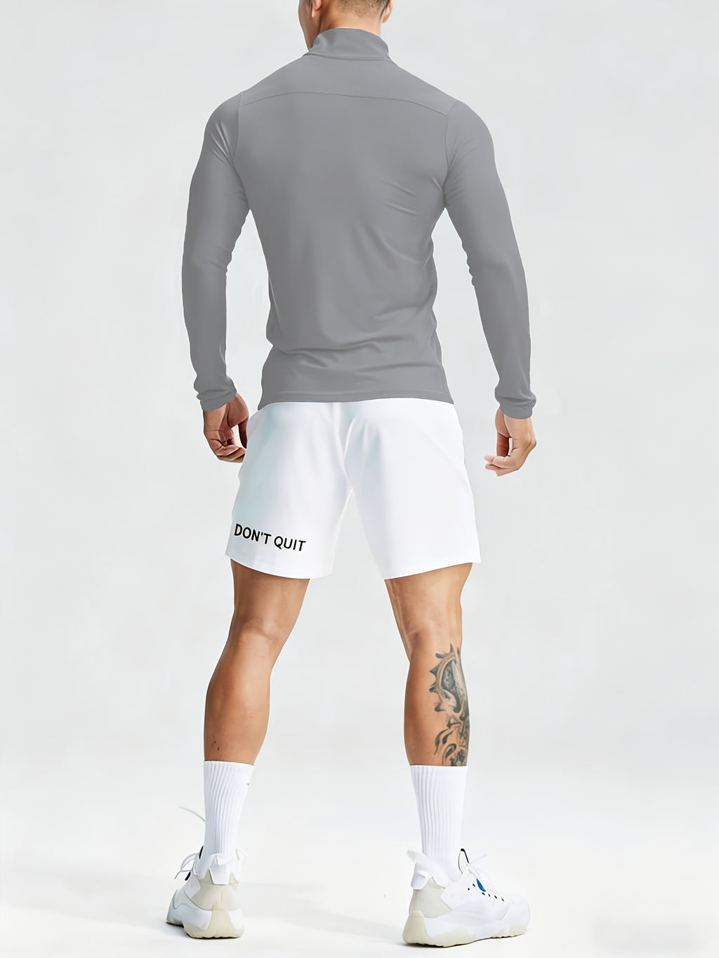 New Men'S Polo Shirt, Men'S Fashionable Trendy Print Polo Shirt, Half-Button Collar Polo Shirt, Suitable for Running, Gym, Cycling, Marathon And Other Sports Tops, Breathable And Non-Stuffy, Machine Washable - Grey