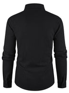 5pcs Men's New Spring/Autumn Thin Loose-Fit Comfortable Lapel Solid Color Basic Linen Long-Sleeve Shirt for Daily Commuting, Fitness, Sports, Home, Leisure, Trendy Fashion Button-Up Top - Mix C