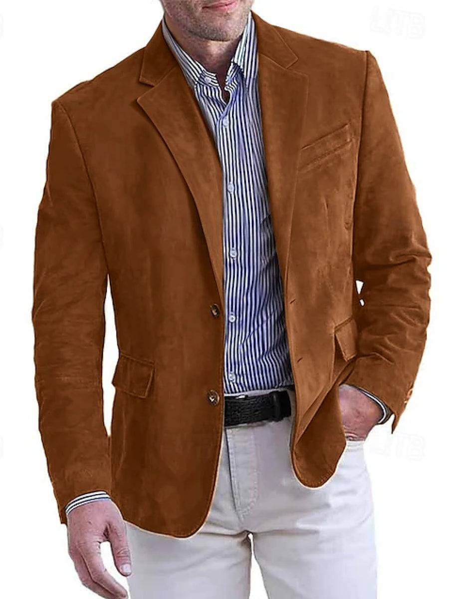 Men's Lightweight Jacket, Casual Jacket, -like Jacket, Outdoor Soft Button Jacket, Spring and Autumn Casual Stand Collar Regular Light Khaki Color Black Navy Blue Khaki Color Army Green Jacket - Light Brown-1