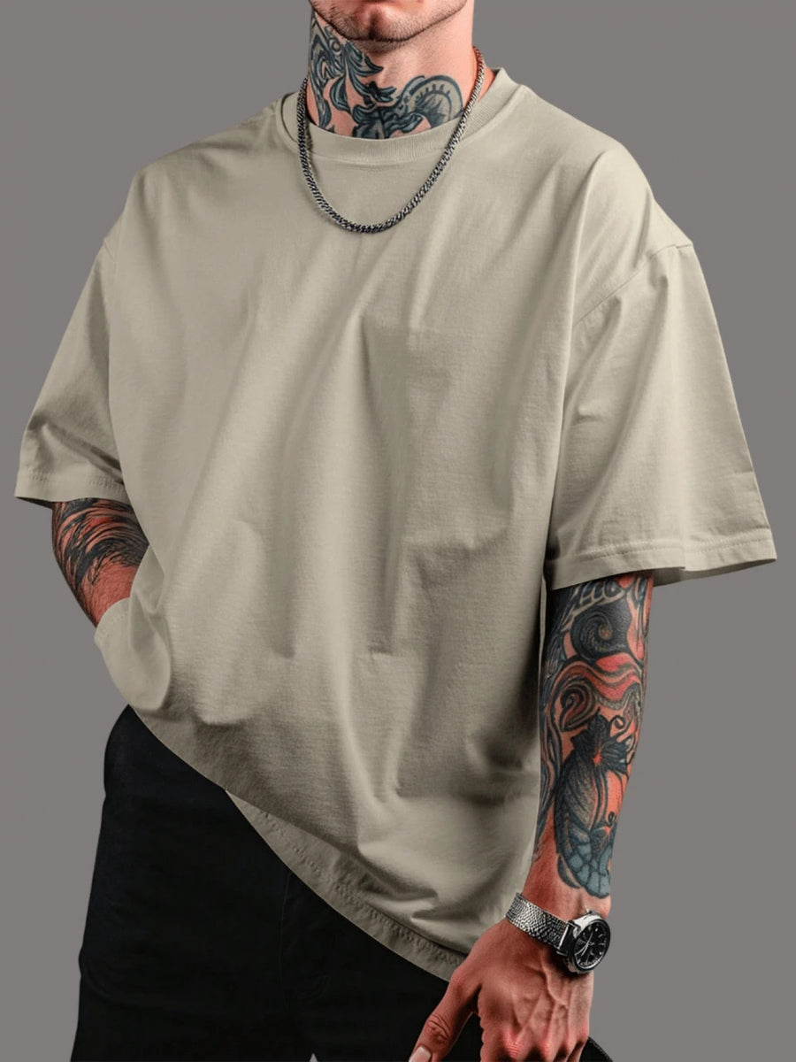 Men'S Round Neck Short Sleeve Shirt with Easy Solid Color Print, Suitable for Back to School Season, Basketball, Camping, Fitness, And Outdoor Activities. It Is a Must-Have Item for Sports Enthusiasts And a Gift for Family And Friends - Mixed colors