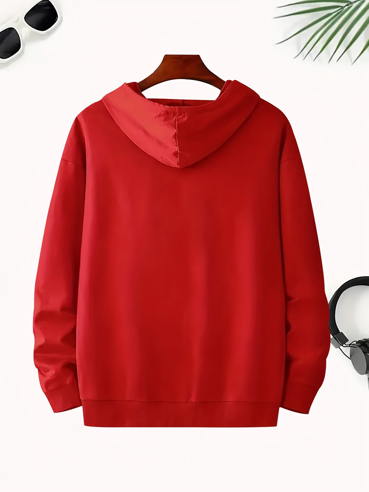 Versatile Hoodie for Weightlifting Enthusiasts, Casual and Comfortable Long-Sleeve Pullover, Suitable for Spring, Autumn, and Winter - Red