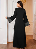 Ramadan Middle East Special Edition Women's Elegant Loose-Fit Casual Long Dress - Black