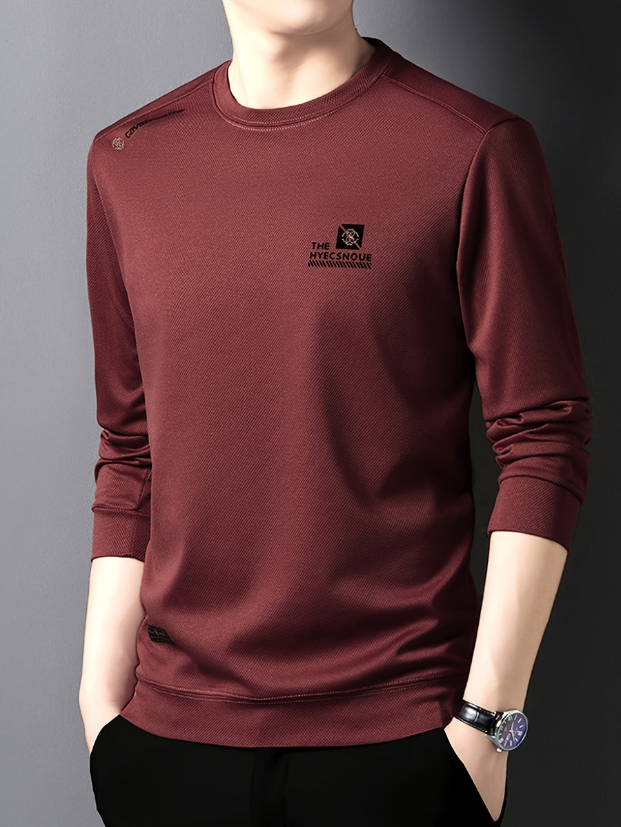 Minimalist Urban Crewneck Sweatshirt for Portable Daily Commuting - Red