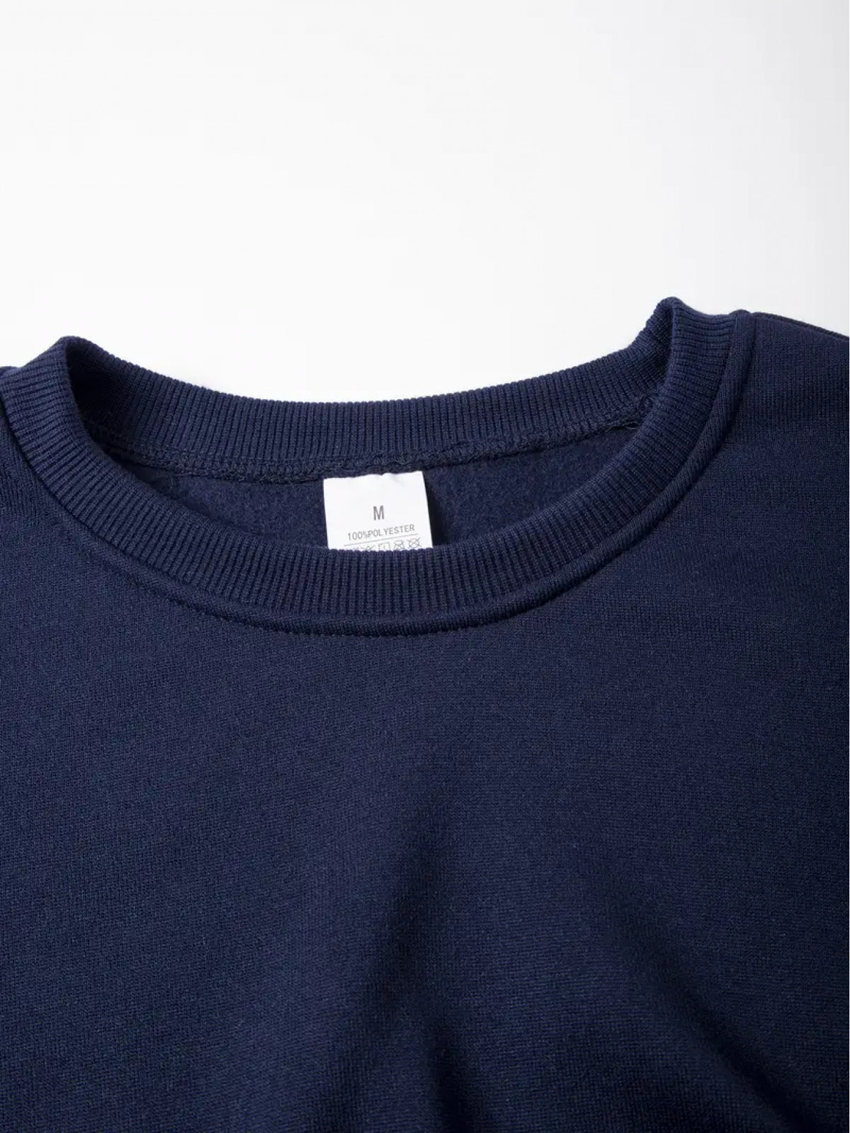 Streetwear Style, Men'S Round Neck Sweatshirt, Abstract Geometric Line Print Design, Soft Fleece Lined Fabric, Casual Daily Wear Or Urban Outing, Gift for Boyfriend Or Husband'S Birthday - Navy Color