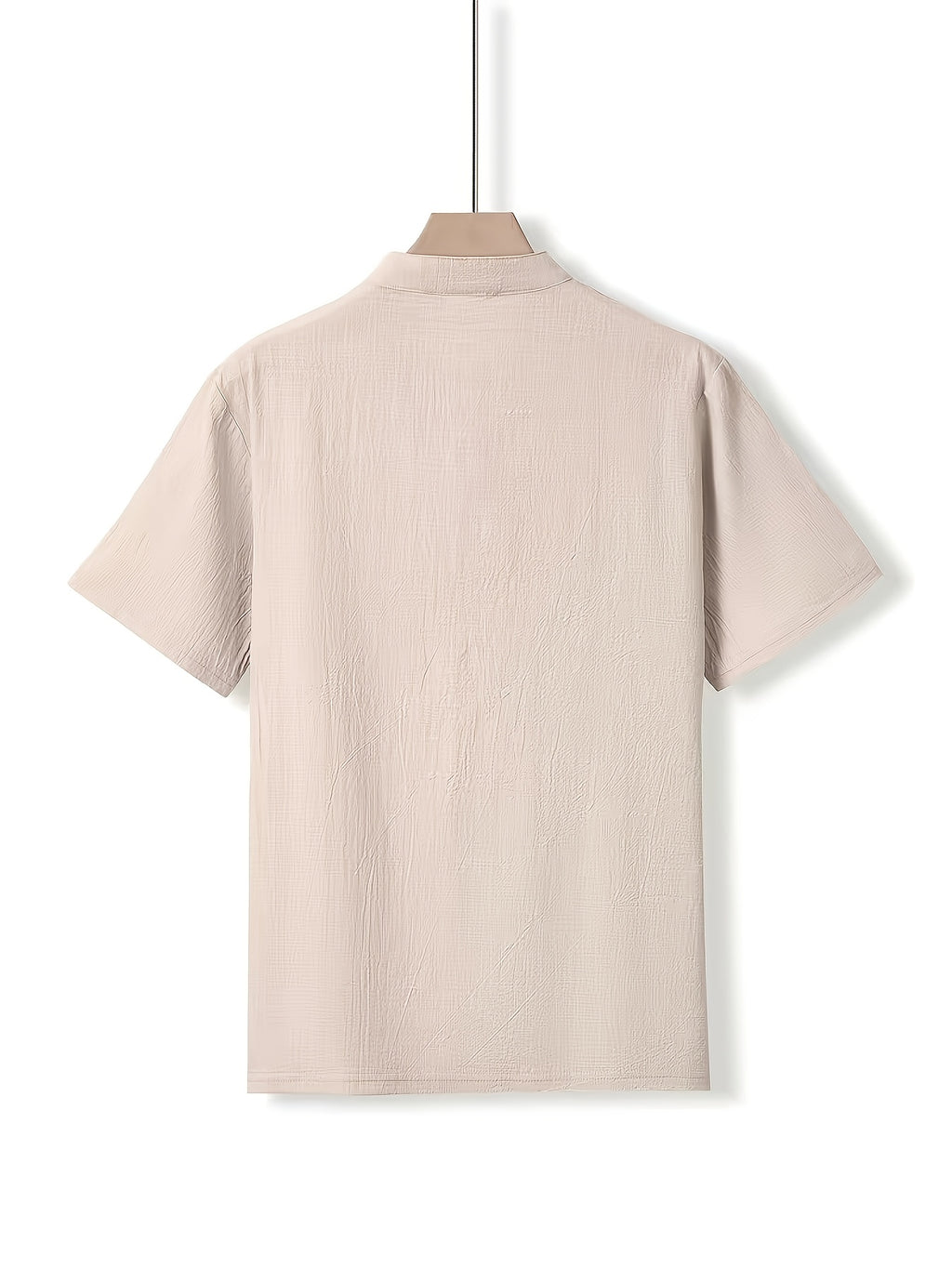 [Shule Shui OBM]New Men's Casual Henley Shirt Suitable for Parties and Dates - Khaki