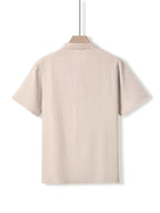 [Shule Shui OBM]New Men's Casual Henley Shirt Suitable for Parties and Dates - Khaki