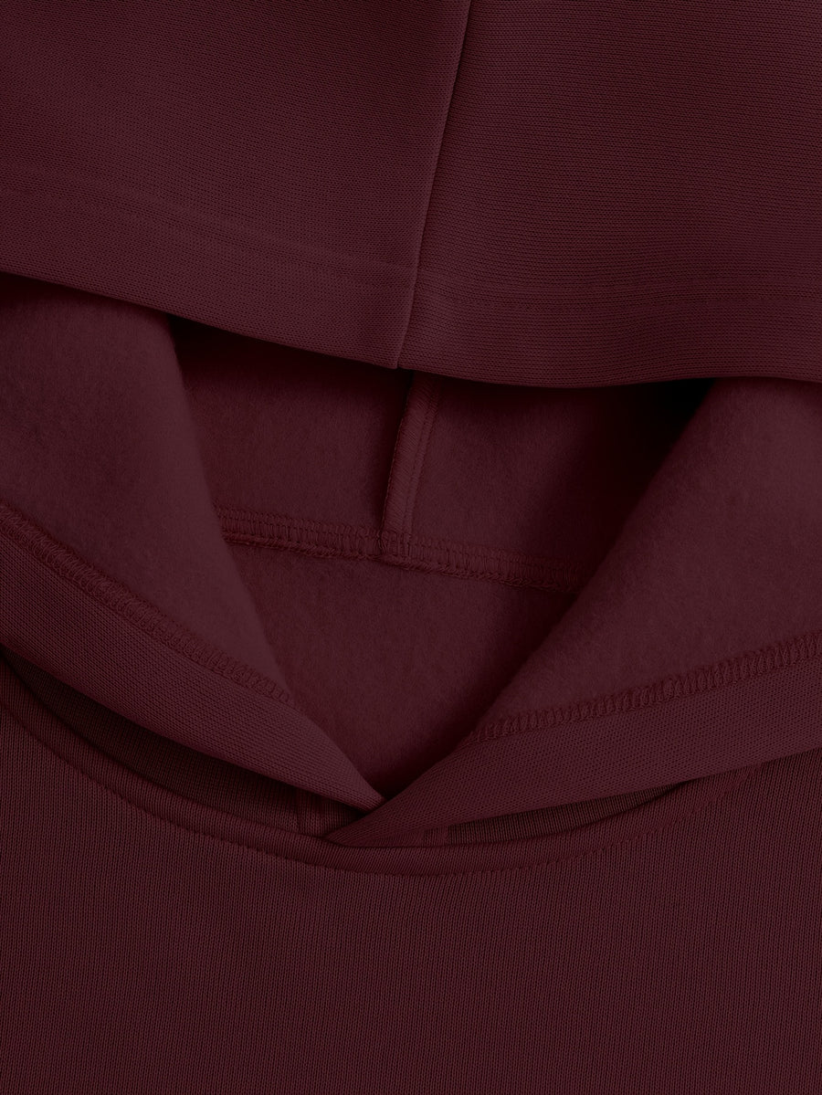 D92 - A Women'S Hooded Sweatshirt, Trendy Creative Letter Pattern Print, Beautiful Fashionable Loose Autumn And Winter New Versatile Casual Sweatshirt, Women'S Clothing, Solely Tops/No Bottoms - QHH4089 - Deep Red