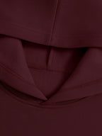 D92 - A Women'S Hooded Sweatshirt Featuring a Trendy And Creative Minimalist NY Letter Print, a Stylish And Loose Retro American Streetwear Design Perfect for Autumn And Winter, Suitable for Daily Commuting And Casual Vacations. Women'S Wear - Deep Red