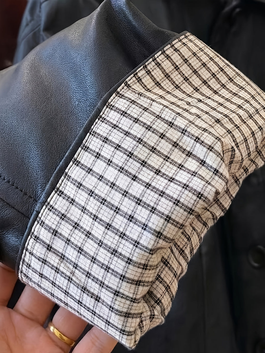 Contrast Sleeve Statement Jacket. Motorcycle Riding Windproof Outerwear - Black