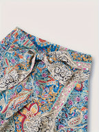 Women'S Bohemian Style Print Casual Easy Tie Bow Skirt - Multicolor