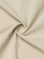 Men's Minimalist Textured Linen Long-Sleeve Hooded Top with "MILANO ITALY" Letter Print on the Front Chest for a Memorable Touch, Cross-Tie V-Neck for a Unique Style, Hooded Long Sleeves with an Arc-Shaped Hem, Suitable for Travel and Beach Strolls - Apricot