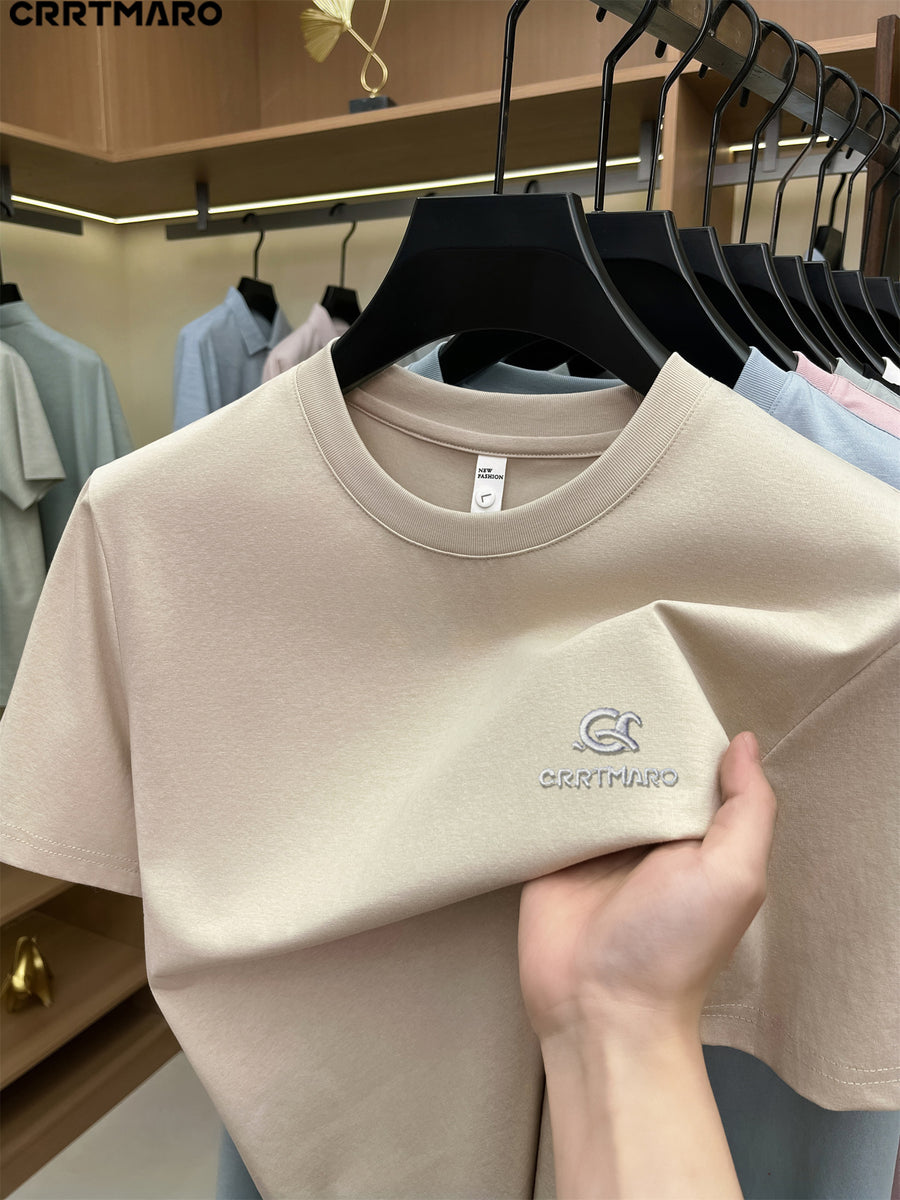 Kartmar CRRTMARO Summer New Round Neck Quick-Dry Short Sleeve T-Shirt Men'S Youth Loose Casual Short Sleeve Top Men'S Clothing SP - Khaki