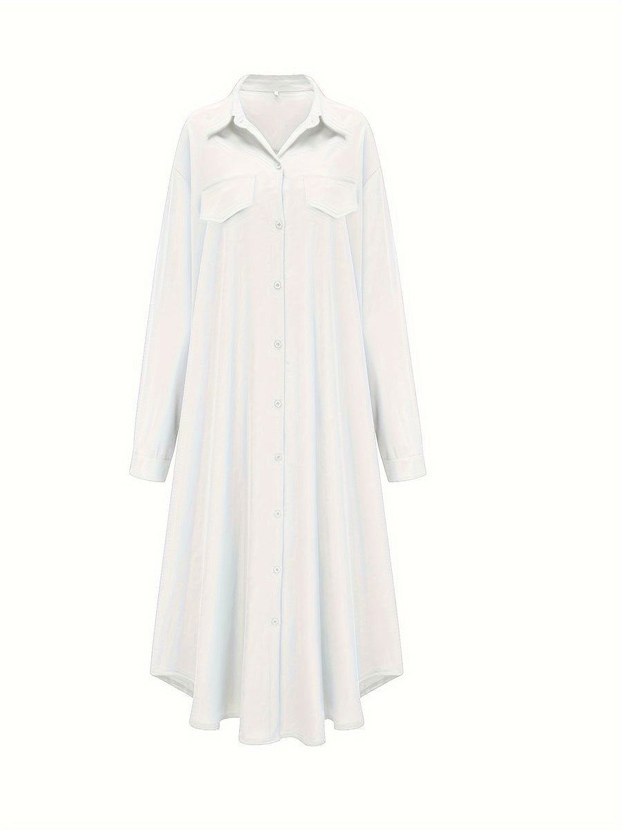 Stylish Women'S Clothing, Multi-Style Shirts, Long Tops - White