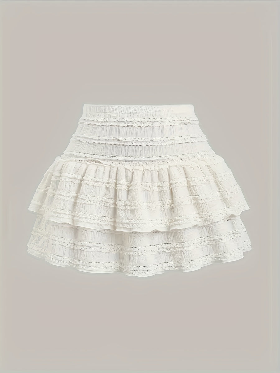 BK012107 White Skirt Lace - Milky