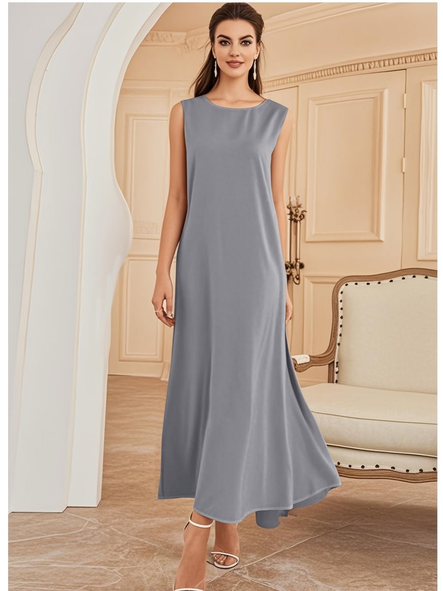 1pc Fashionable, Elegant And Comfortable Bubble Color Fabric. Pure Color Suitable for Daily Outdoor Travel And Leisure. Loose And Comfortable Women'S Abaya Vest. Abayas for Women Muslim Namaz Dresses Women'S Traditional Robe - Dark Gray