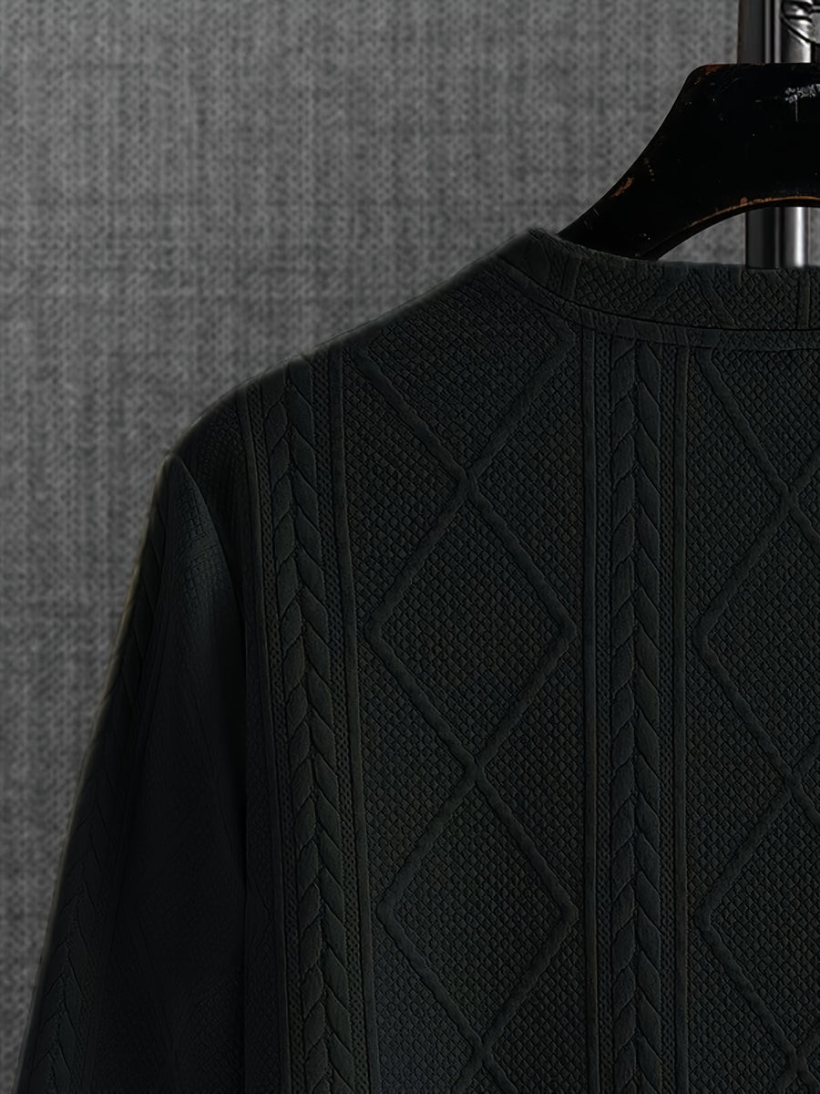 European And American Cross-Border Autumn New Men'S Casual Shirt - Black