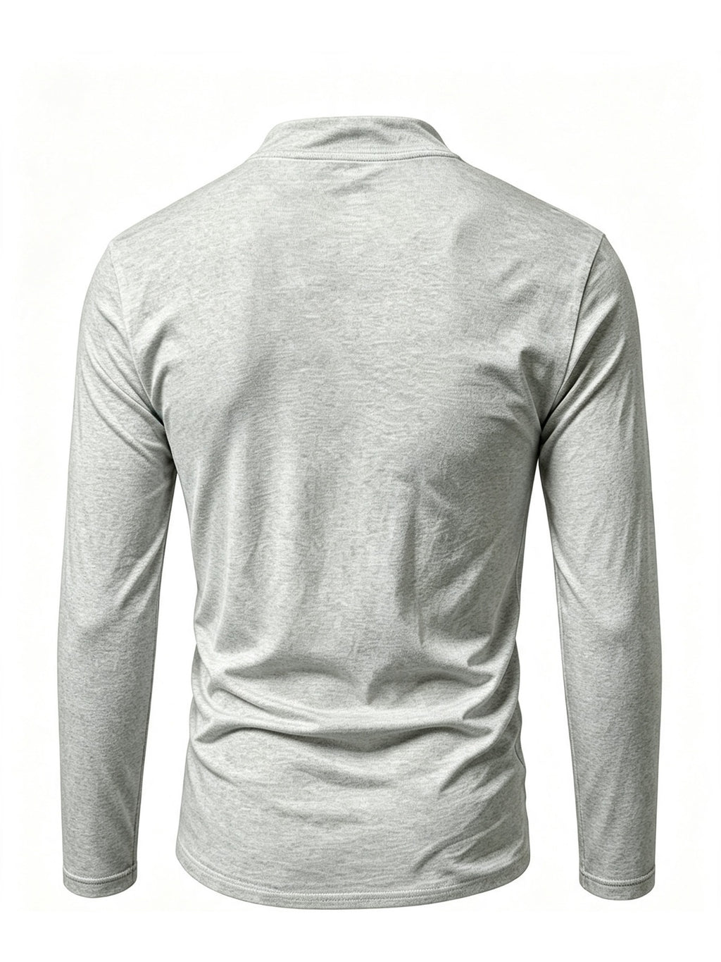 2026 New Men'S Stand Collar Cross-Strap Long Sleeve Shirt, Unique Cross-Strap Neckline Design Eye-Catching, Chest Repeating Letter Cartoon Print Trendy Individual, All-Season Wearable Inner Layer, Commute And Casual Versatile Top - Light Grey