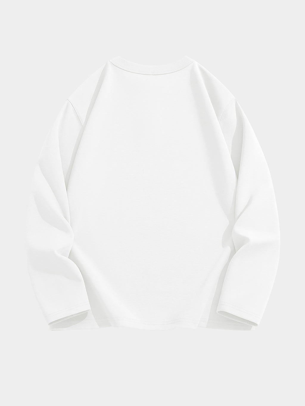 JEEP Men'S Henley Collar Half-Button T-Shirt Spring Autumn Blend Button-Up Long Sleeve Outdoor Casual All-Match Top - White