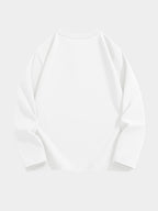 JEEP Men'S Henley Collar Half-Button T-Shirt Spring Autumn Blend Button-Up Long Sleeve Outdoor Casual All-Match Top - White
