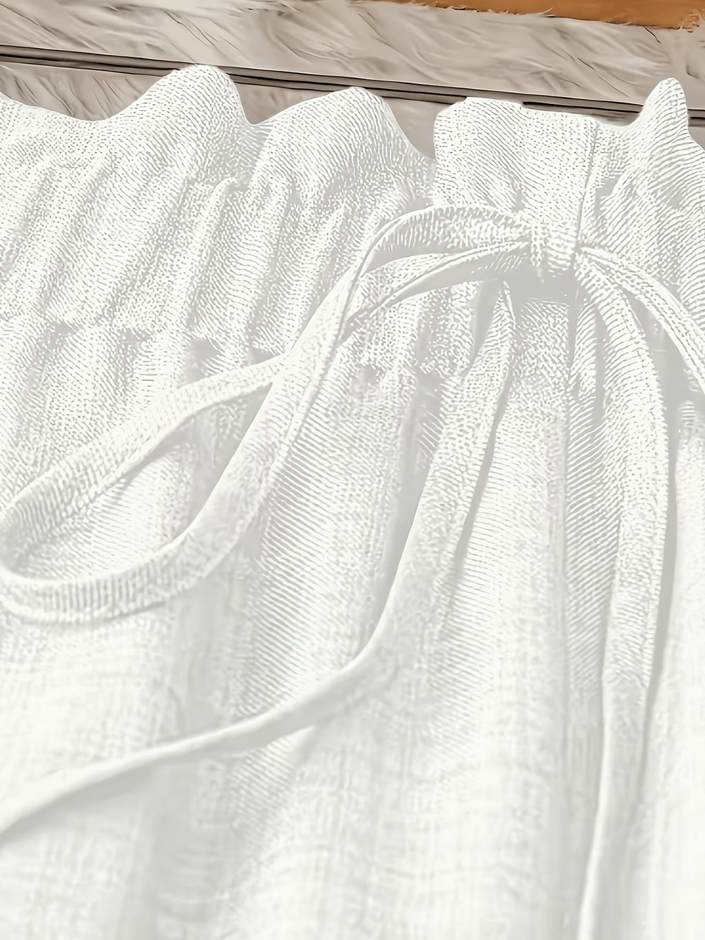 Extended Fake Drawstring Shorts - White