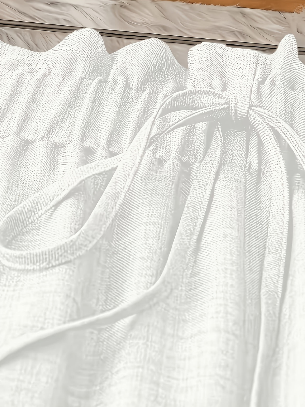 Extended Fake Drawstring Shorts - White