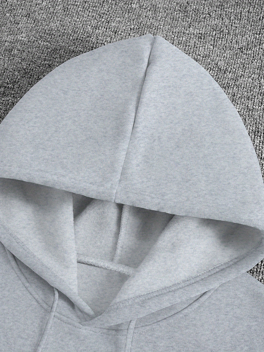 Men'S Hooded Fleece Sweatshirt, Leopard Print, Men'S Versatile Hooded Sweater, Casual And Comfortable Long-Sleeved Pullover, Autumn And Winter Hooded Sweatshirt, Easy SLOGAN, Casual, Outdoor Street Style, Fashionable - Light Grey