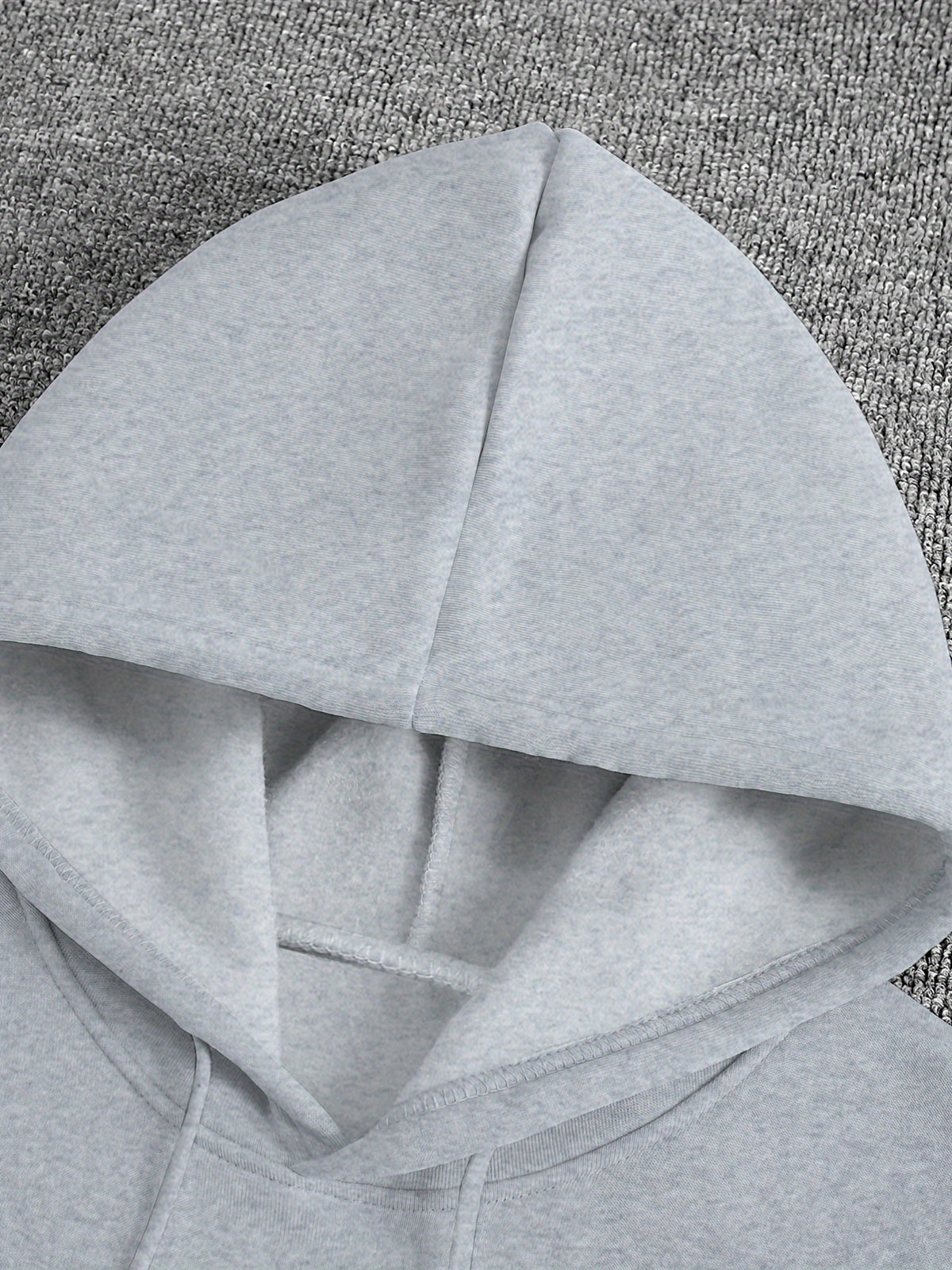 Men'S Hooded Fleece Sweatshirt, Leopard Print, Men'S Versatile Hooded Sweater, Casual And Comfortable Long-Sleeved Pullover, Autumn And Winter Hooded Sweatshirt, Easy SLOGAN, Casual, Outdoor Street Style, Fashionable - Light Grey