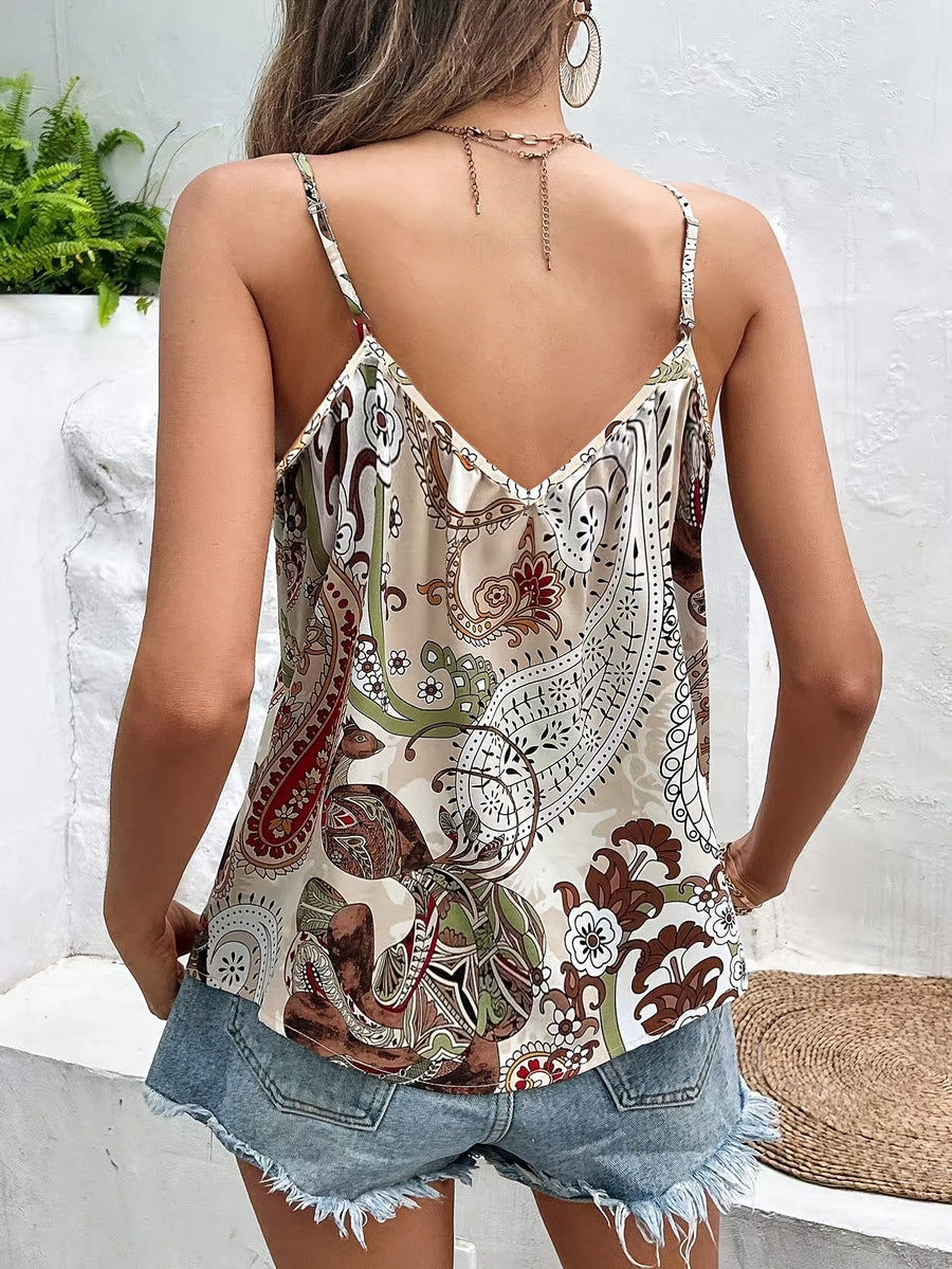 Women'S Camisole Business Casual Female Teacher, Outing Top, Basic Vest, Spaghetti Strap - Apricot