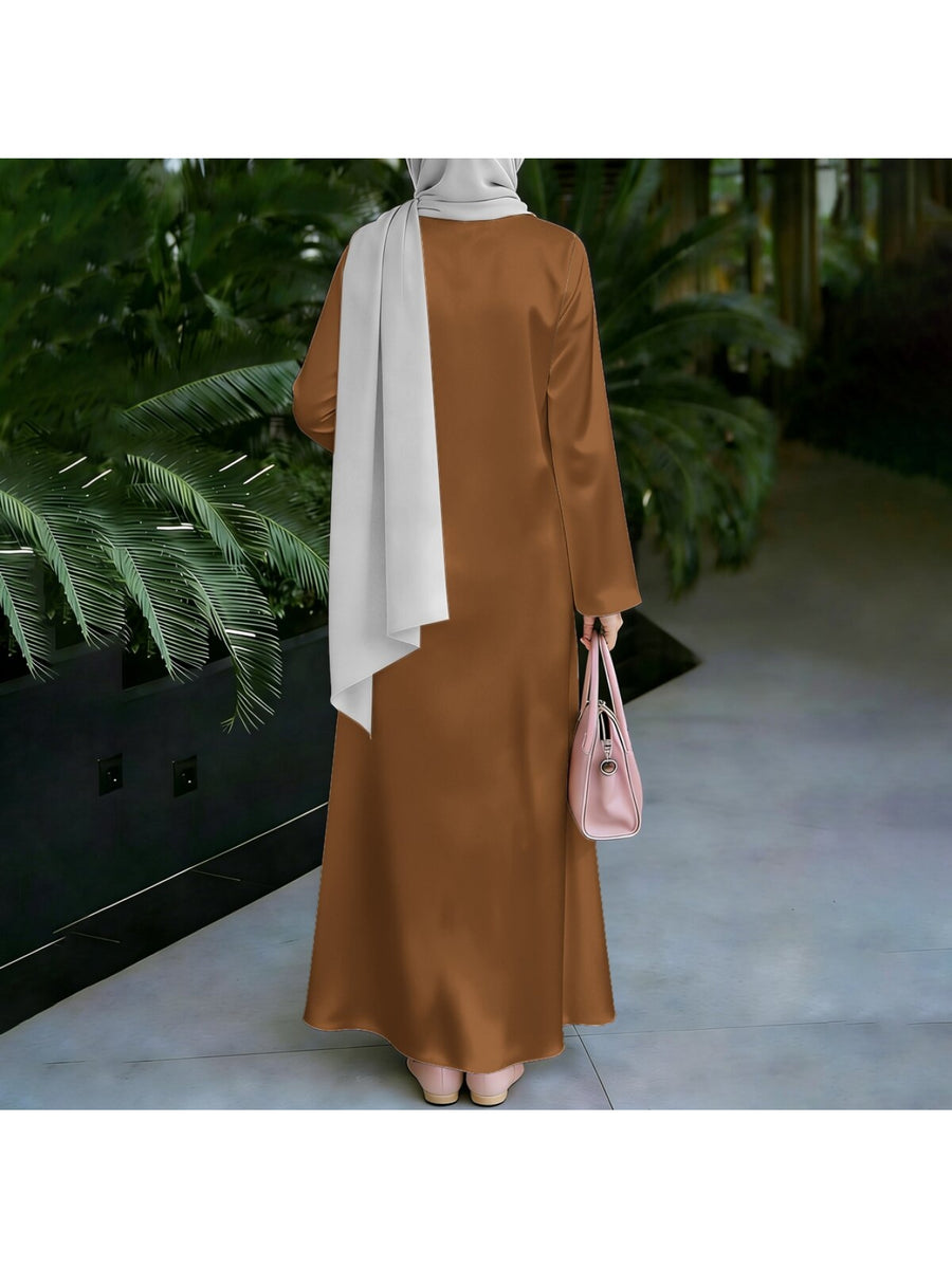 2026 Special Collection, Muslim Women'S Long Dress, Middle Eastern Traditional Cultural Costume, Suitable for Malaysian Women to Wear, Comfortable And Breathable Fabric (Headscarf Accessory Not Included) - Mixed colors
