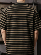 Men'S Casual Loose T-Shirt, Trendy Pattern, Casual Loose T-Shirt for Men, Trendy Retro Fashionable Cool, Suitable for Daily And Formal Wear, Summer Essential Clothing Summer Top, Modern Casual T-Shirt, Smooth Texture Shirt - (Brown)