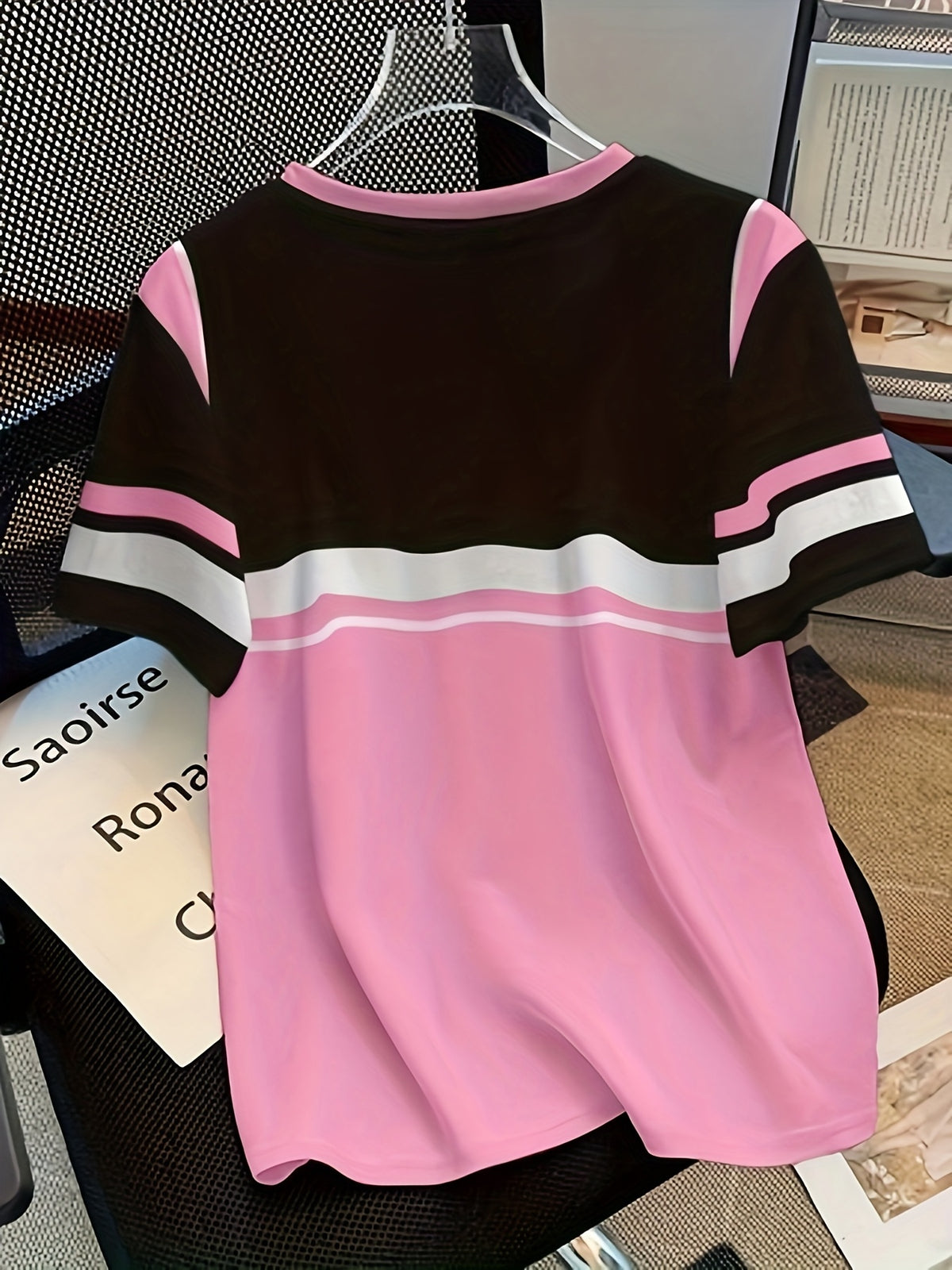 Women's Casual Street T-shirt with 28 Digit Mother and Letter Print, S Academy Style Women's T-shirt, the Best Gift for Friends and Family - Mixed colors