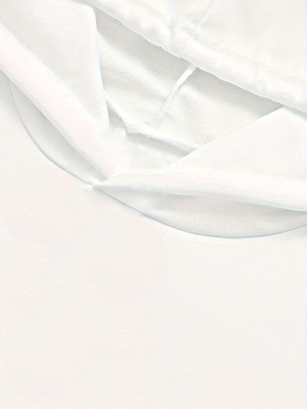 Y Style Hooded T-Shirt, Y2K Style Sleeveless Hooded T-Shirt, Lightweight Curved Hem T-Shirt Suitable for Casual Daily Wear - White