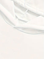 Y Style Hooded T-Shirt, Y2K Style Sleeveless Hooded T-Shirt, Lightweight Curved Hem T-Shirt Suitable for Casual Daily Wear - White