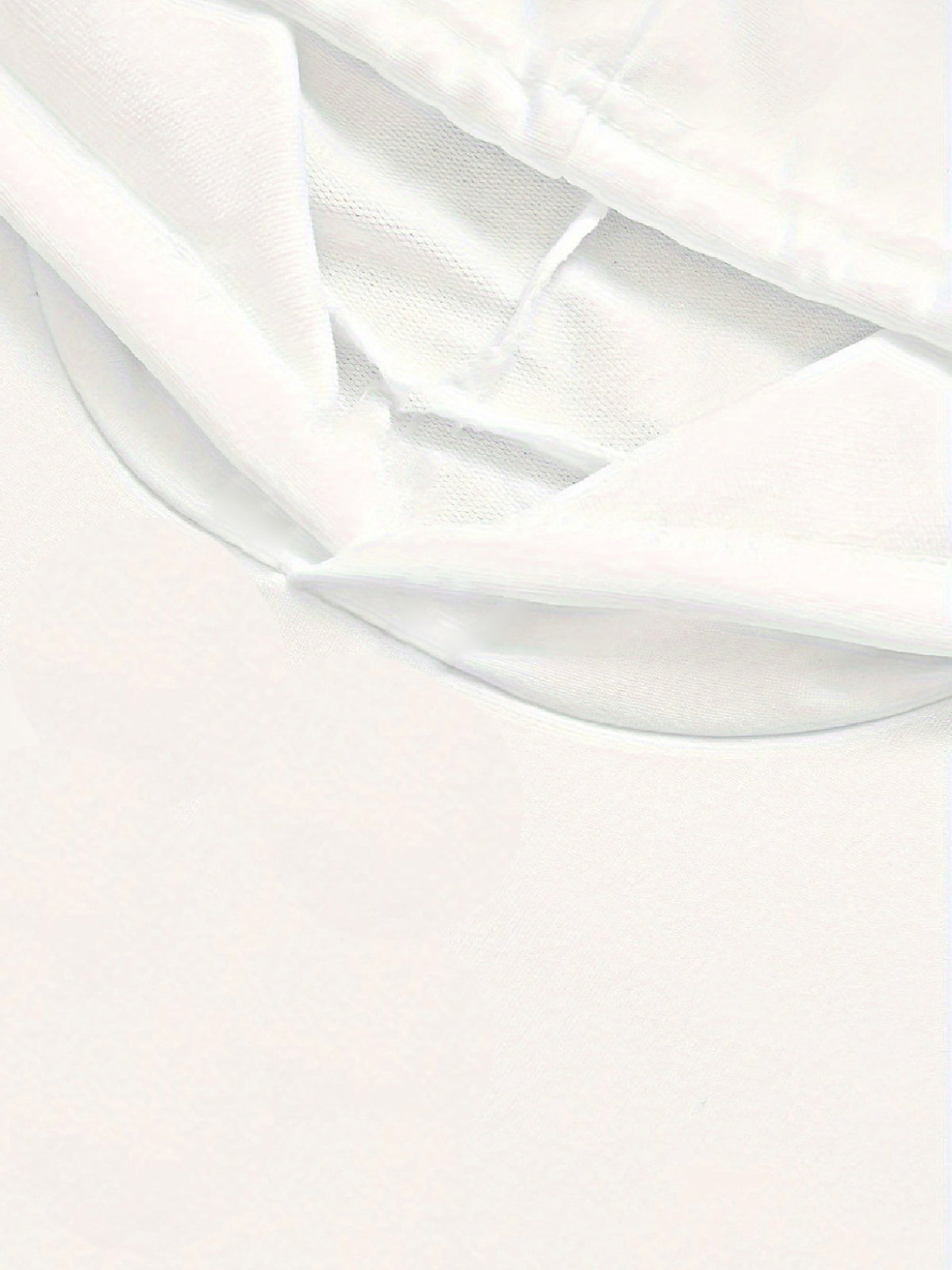 Y Style Hooded T-Shirt, Y2K Style Sleeveless Hooded T-Shirt, Lightweight Curved Hem T-Shirt Suitable for Casual Daily Wear - White