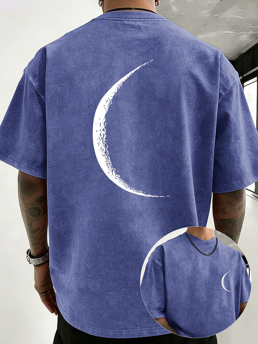 2026 Summer Trendy T-Shirt, Pure Washed Distressed, Double-Sided Print Loose Fit, Comfortable Breathable Sports Outdoor Unisex Short Sleeve - Royal Blue