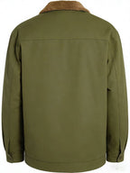 2026 European American New Men'S Outing Fashion Trendy Fleece Warm Jacket Coat - Military Green