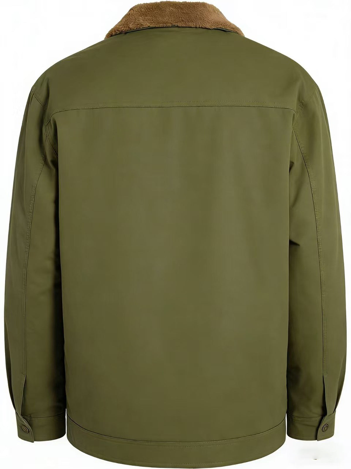 2026 European American New Men'S Outing Fashion Trendy Fleece Warm Jacket Coat - Military Green