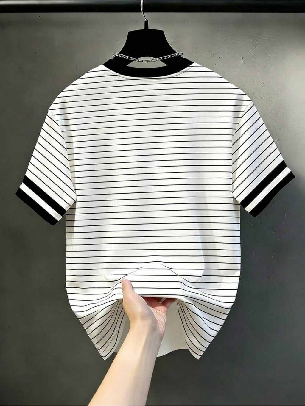 Men's Summer Fashion Casual Sporty Top with Unique Print Design - White