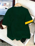 Men's Summer Fashion Casual Sporty Top with Unique Print Design - Green