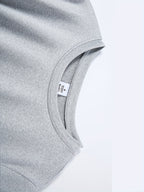 Cute Rabbit Print T-Shirt, Short Sleeve Crew Neck Casual Top for Summer And Spring, Women'S Clothing - Light Grey