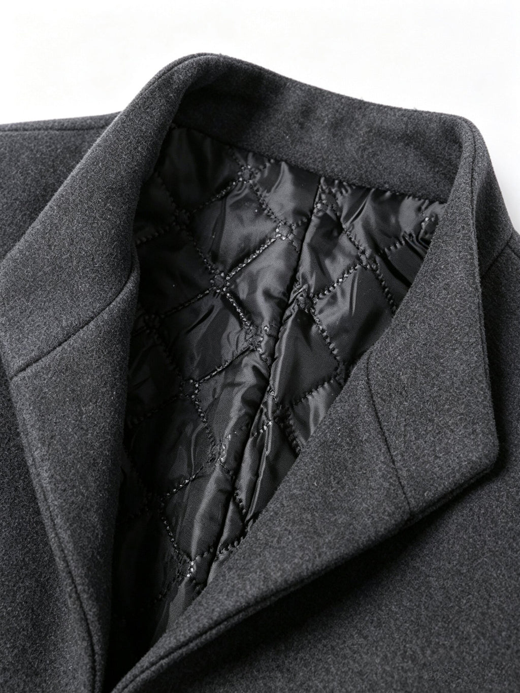 Autumn Winter Thick Warm Windproof Solid Color Stand Collar Coat, Classic Easy Retro Casual All-Match British Old Money Style Elegant Gentleman Jacket - Dark Gray