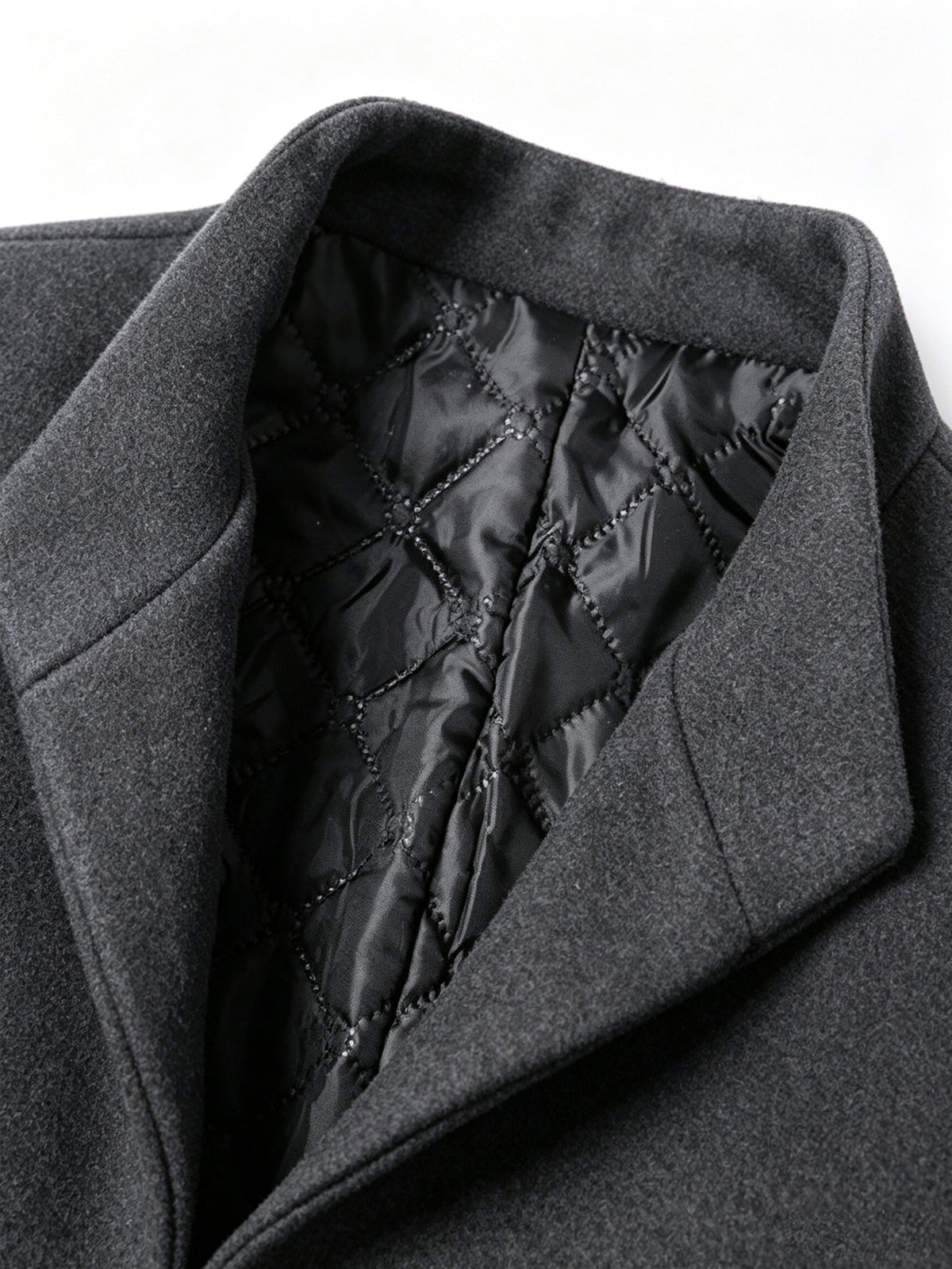 Autumn Winter Thick Warm Windproof Solid Color Stand Collar Coat, Classic Easy Retro Casual All-Match British Old Money Style Elegant Gentleman Jacket - Dark Gray