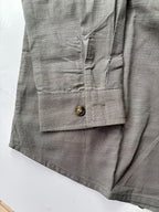 Men's Vintage Lapel Striped Shirt, Vacation Casual Long-Sleeve Shirt. Available in Multiple Colors - Grey