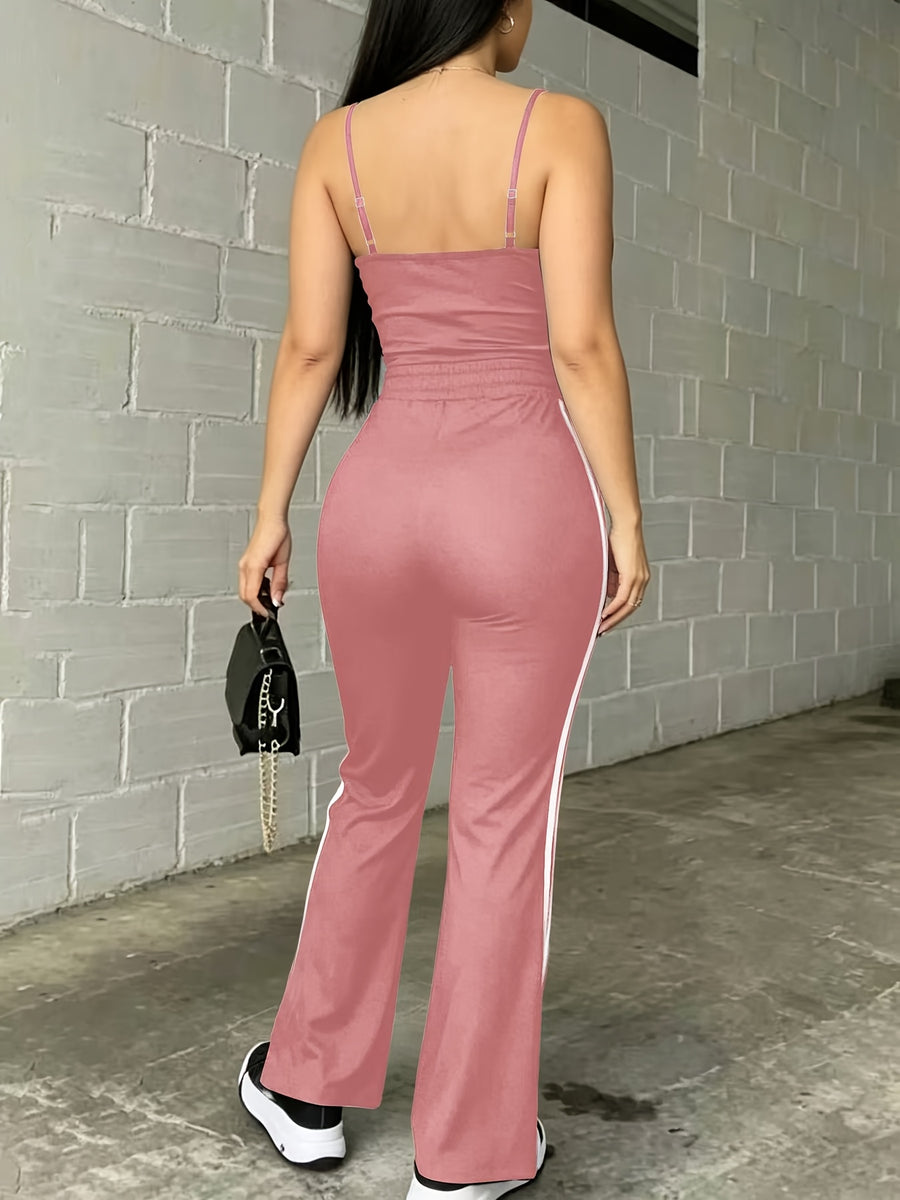 Women's Tank Top and Pants Set - Nian Nian - pink
